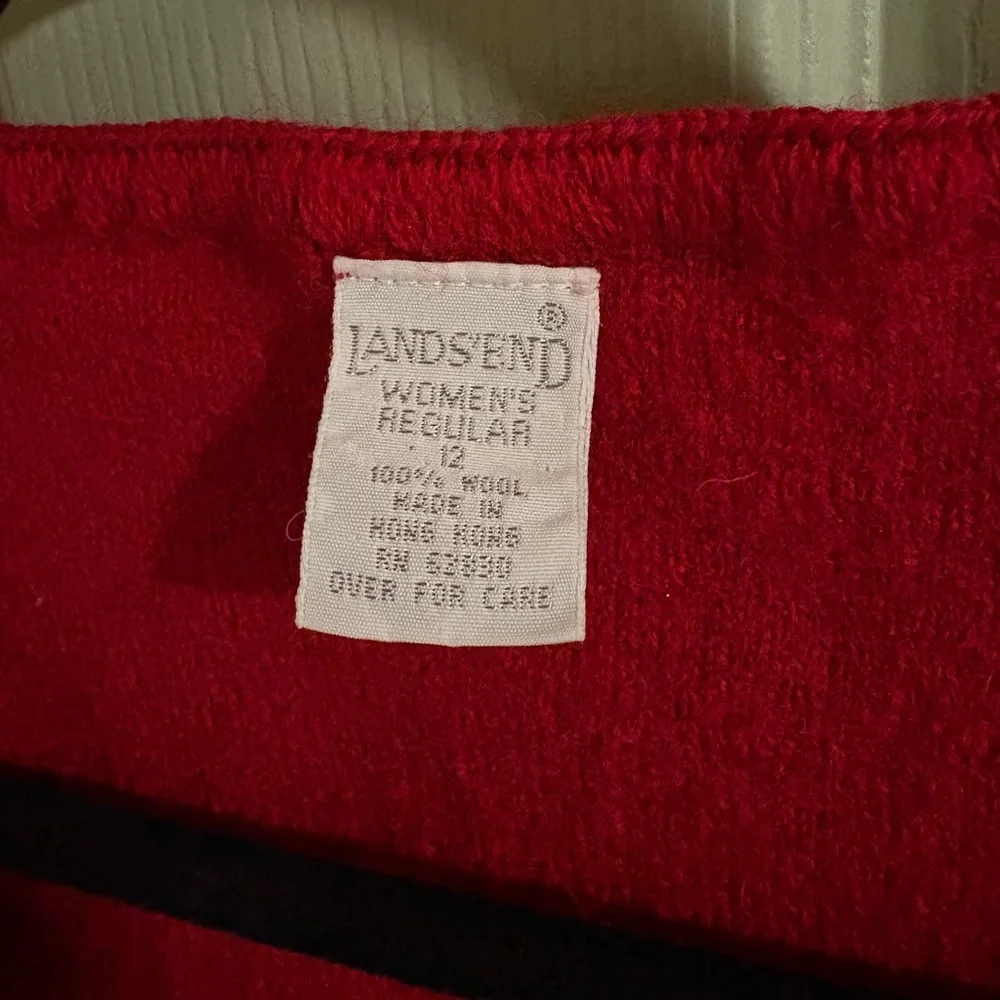 Lands' End Vintage 100% wool Vest - Picture 2 of 8